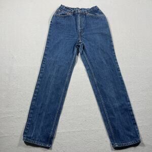 Vtg Levi's 556 Jeans Women Petites Mid Wash Mid Rise Relaxed Fit 90s Denim 26x28